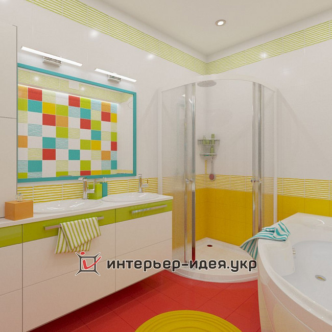 Радість кольору в дизайні інтер'єру ванної кімнати