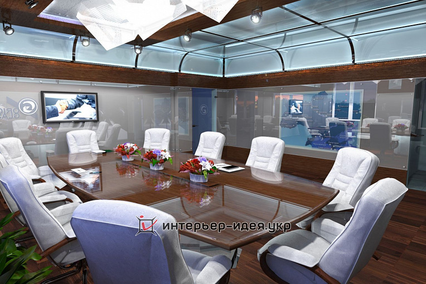 Дизайн переговорної офісу компанії Orion-Glass