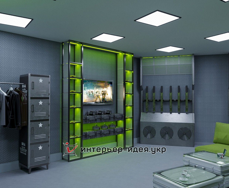 Дизайн кімнати для інструктажу в клубі віртуальної реальності