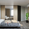 Дизайн спальні з контрастною стіною