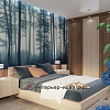 Дизайн спальні з фотошпалерами лісу