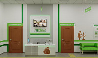 &quot;7ЯClinic&quot; – коридор у відділенні сімейної терапії. Дизайн САЛОНУ КРАСИ