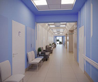 Дизайн коридору Медичного центру. Дизайн ОФІСУ