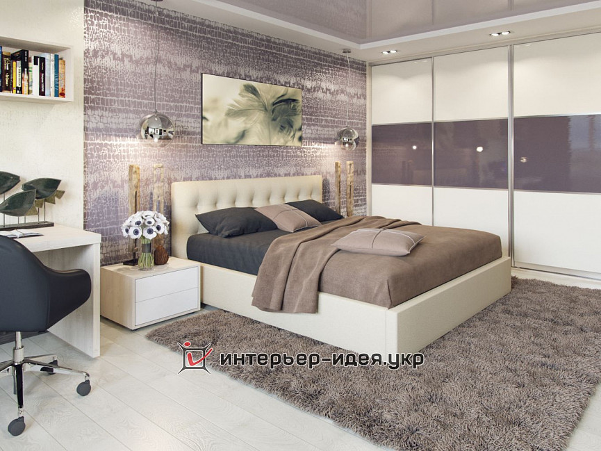 Дизайн спальні в карамельних тонах