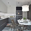 Дизайн мінімалістичної кухні в сірому кольорі