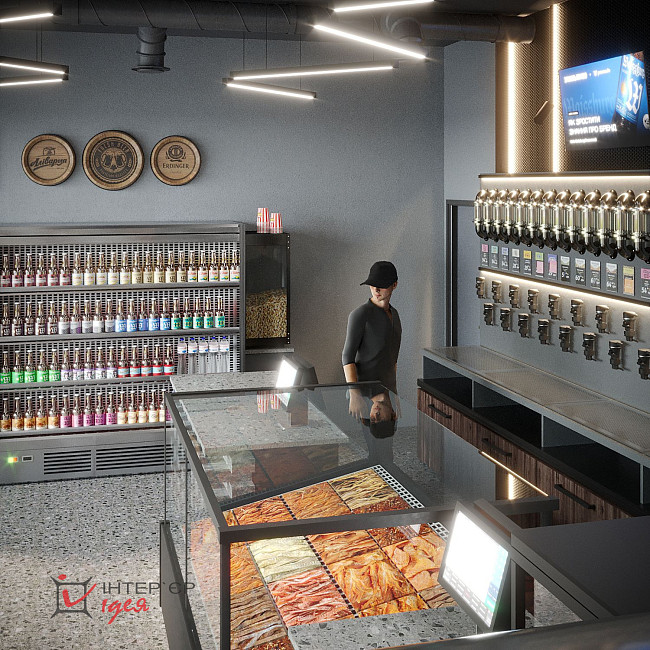 Інтер'єр магазину &quot;Уманьпиво&quot; в м. Біла Церква по вул. Леваневського, 57