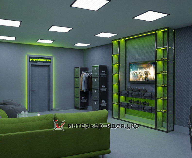 Дизайн кімнати для інструктажу в клубі віртуальної реальності