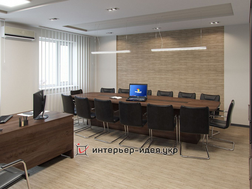 Дизайн сучасного кабінету керівника та переговорної