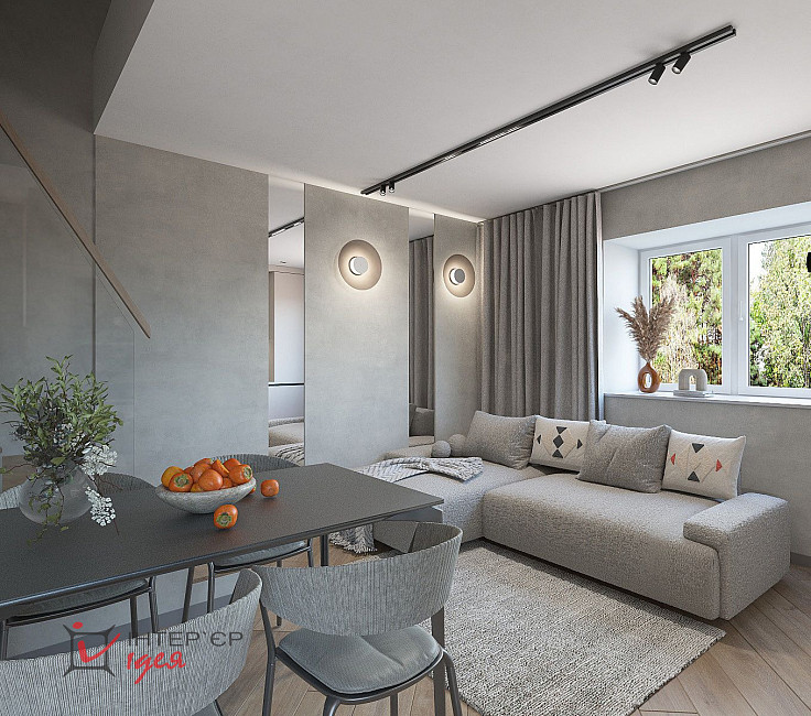 Кухня-студія 20 м² для молодої пари