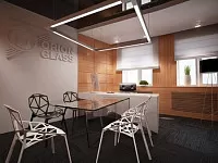 Дизайн кабінету директора компанії Orion-Glass в сучасному стилі. Дизайн ОФІСУ