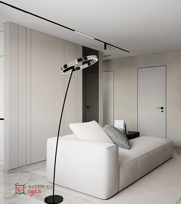 Вітальня в стилі мінімалізм, 15 м2