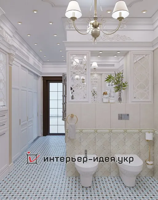 Дизайн просторого санвузла з сауною