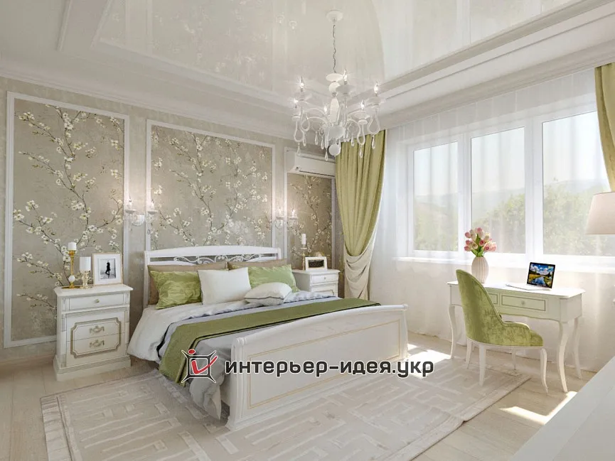 Дизайн спальні Срібло в класичному стилі