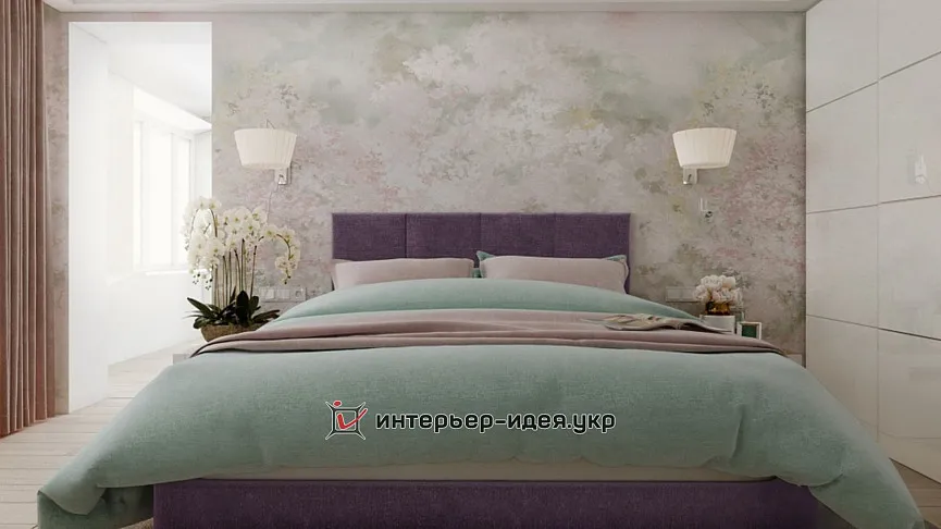 Дизайн спальні з плюшевим текстилем