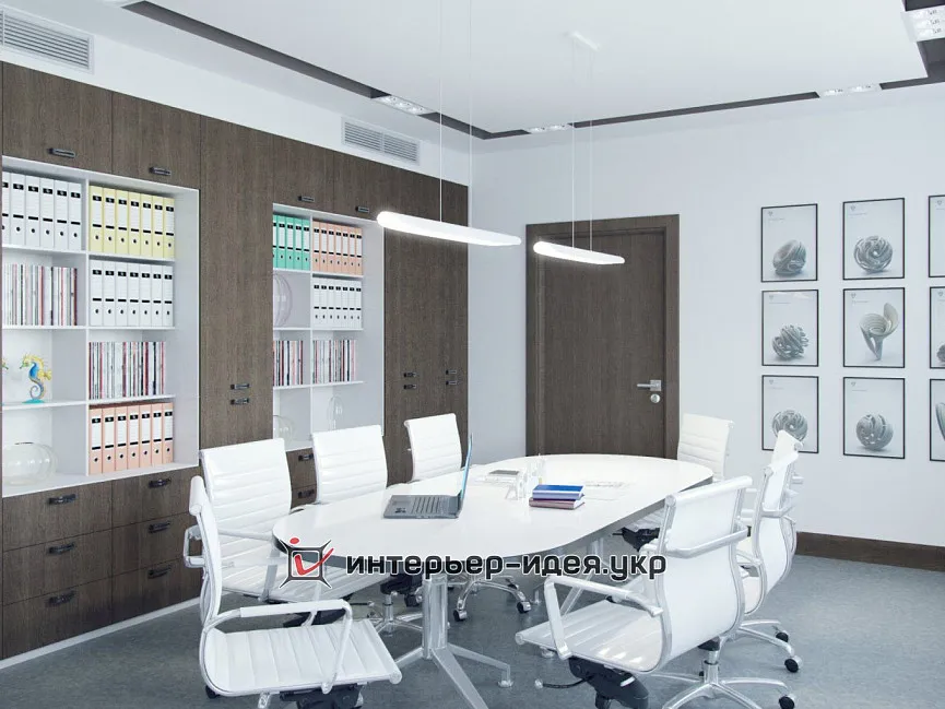 Дизайн переговорної кімнати  Українського центру томотерапії в сучасному стилі