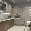 Дизайн кухні-студії в прохолодних бірюзових тонах