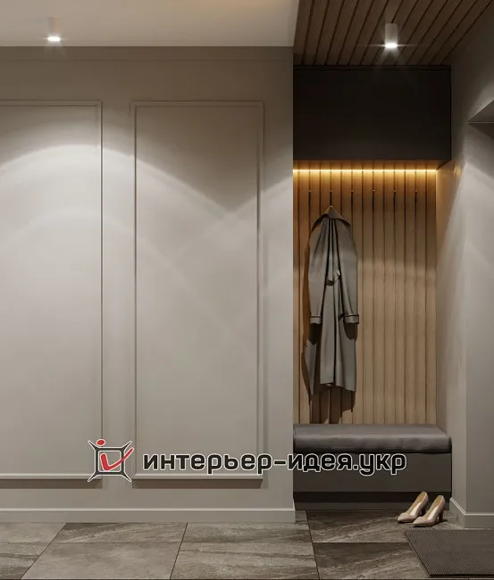 Лаконічний передпокій, сучасний, але з нальотом класики