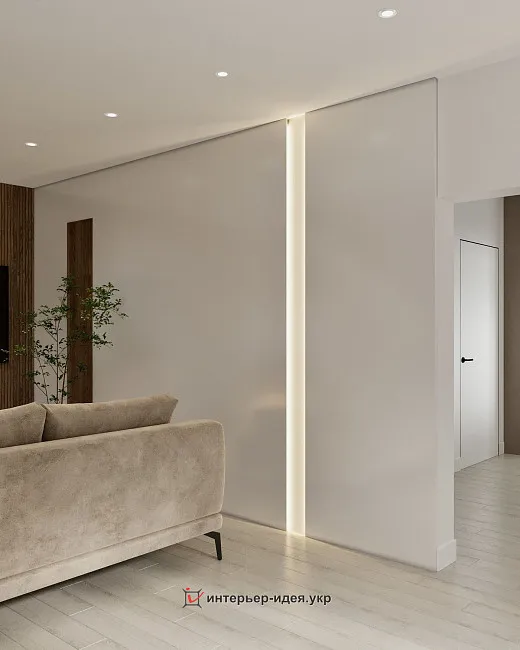 Кухня, передпокій і вітальня для молодої сім'ї