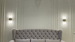 Дизайн кухні-вітальні в класичному стилі в Бучі