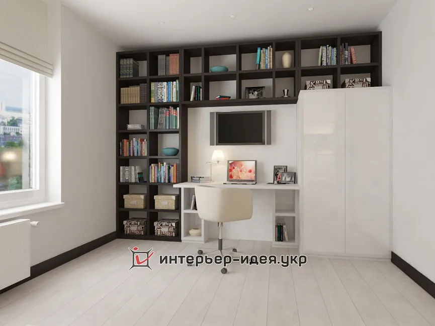 Дизайн гостьової в яскравих контрастних кольорах