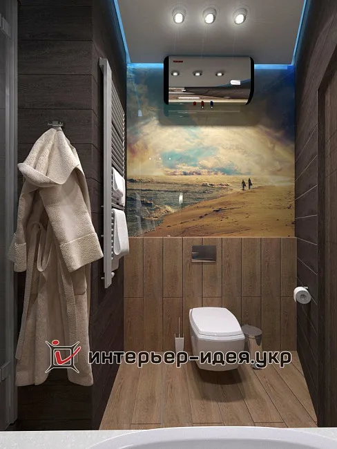 Дизайн санузла в натуральных эко цветах