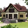 Дизайн фасаду котеджу в сучасному стилі 