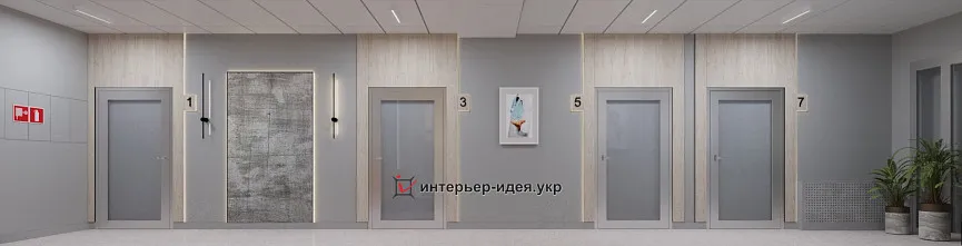 Дизайн інтер’єру приватної клініки &quot;Медіна&quot;. «Чіткість ліній»
