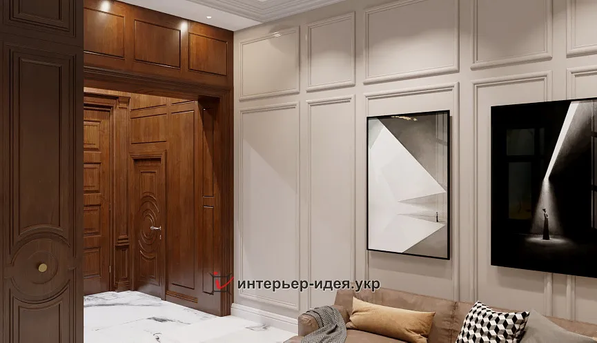 Привітна зустріч або стримане вітання. Передпокій в стилі сучасна класика.