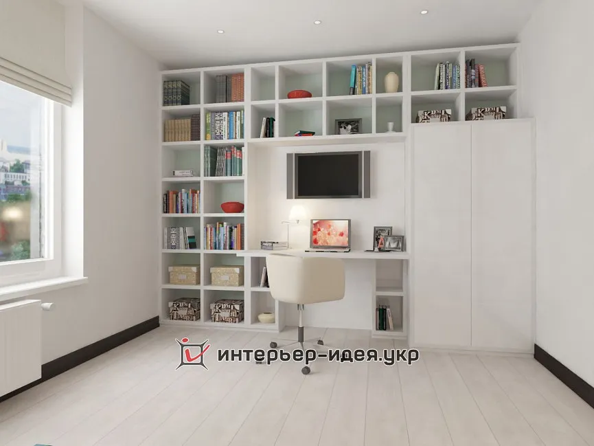 Дизайн гостьової в яскравих контрастних кольорах